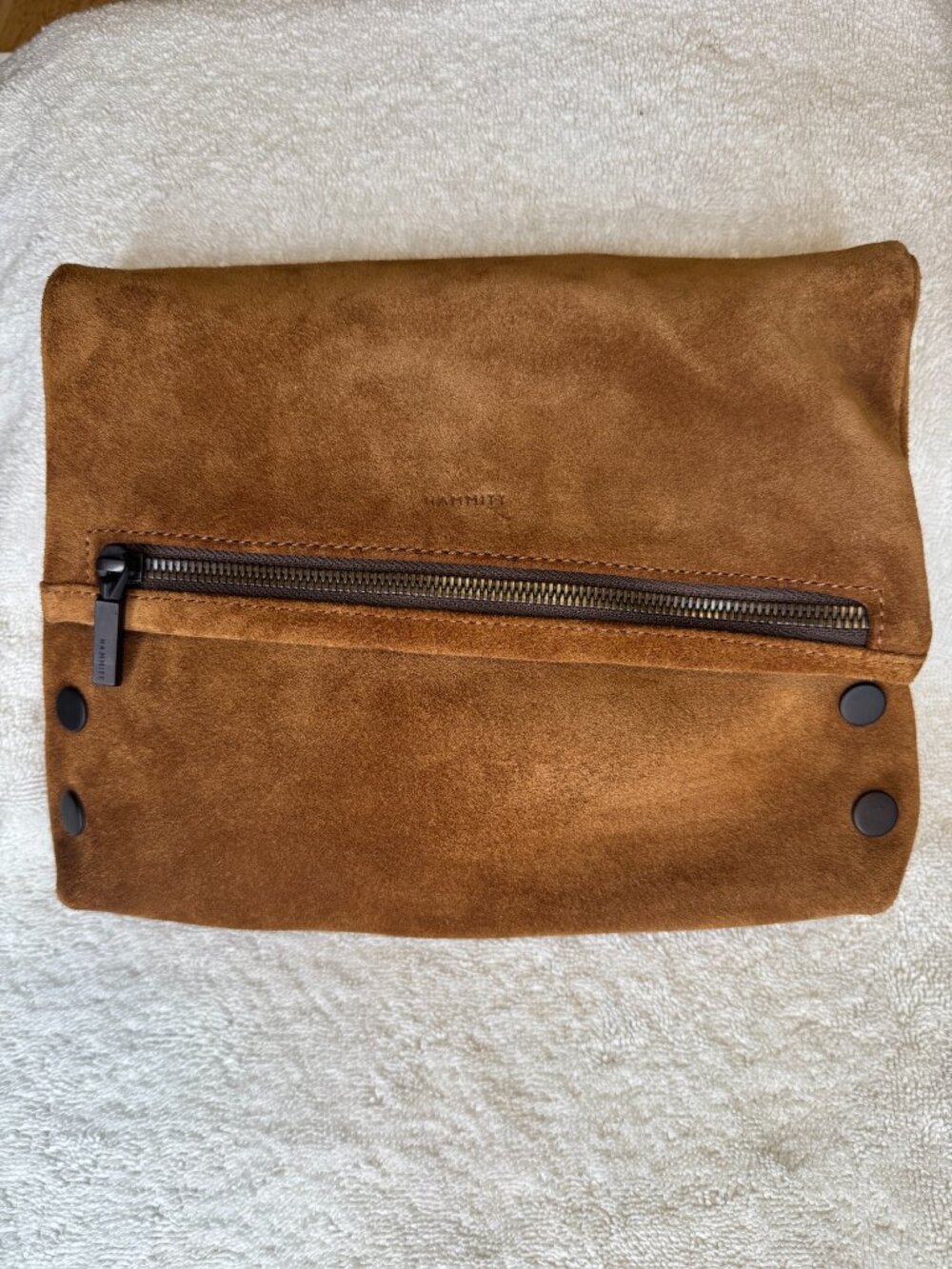 Hammitt VIP Medium Crossbody Bag, Mahogany Suede/Gunmetal - No Strap Included